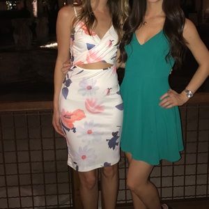 White and Floral dress